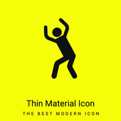 Angry Silhouette minimal bright yellow material icon