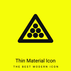 Obraz premium Billiard minimal bright yellow material icon
