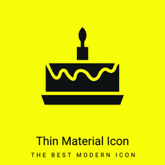 Birthday Cake minimal bright yellow material icon