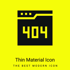 404 Error minimal bright yellow material icon