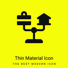 Balance minimal bright yellow material icon