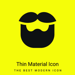 Beard minimal bright yellow material icon