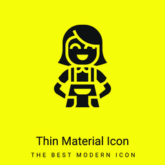 Apron minimal bright yellow material icon