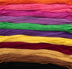 Abstract full color yarn texture background