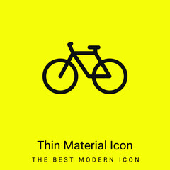 Fototapeta premium Bicycle minimal bright yellow material icon