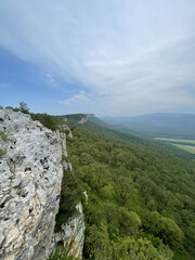 landscape with blue sky