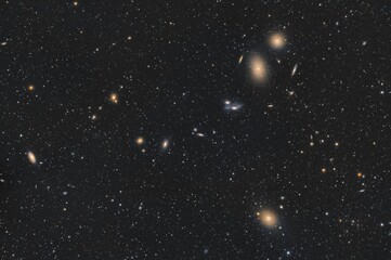 Markarian's Chain is a stretch of galaxies that forms part of the Virgo Cluster. M84, M86, NGC...