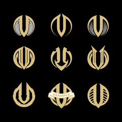 Letter V logo icon design template elements - Vector Illustration.