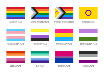 LGBTQ Pride Flags. LGBT community. Sexual identity - 469700447