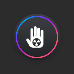 Obraz premium Radioactive Area - UI Icon