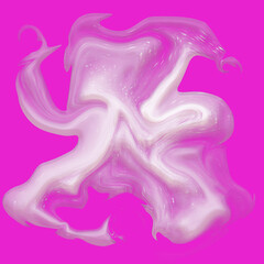 Liquid art gel pink background with glitter. Slime things