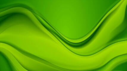 Abstract green liquid blurred waves background