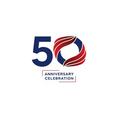 50 year anniversary logo design. vector - template - illustration