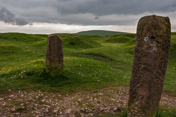The grassland of Grin Low above Buxton, Derbyshre, UK