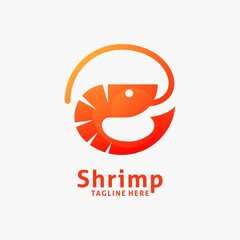 Shrimp seafood logo design