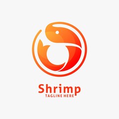 Shrimp seafood logo design