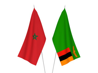 Morocco and Republic of Zambia flags