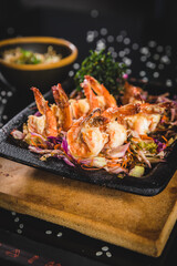 Perfect Sushi Japanese Asian Seafood Food Dish Drink Cocktail Dessert Menu Gourmet Restaurant Chef on Dark Background