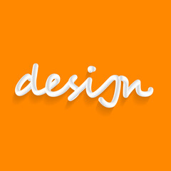 3d Effect for Text design with orange color background