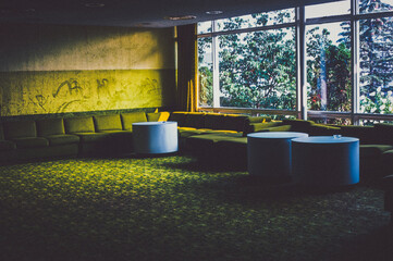 Kutsher&#39;s lobby, Thompson, New York (1977) photography in high resolution by John Margolies. Original from the Library of Congress. Digitally enhanced by rawpixel.
