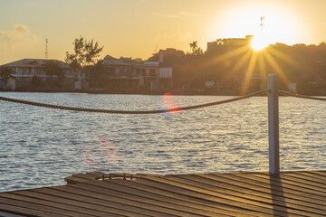 Fototapeta premium sunset in the city
