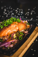 Perfect Sushi Japanese Asian Seafood Food Dish Drink Cocktail Dessert Menu Gourmet Restaurant Chef on Dark Background