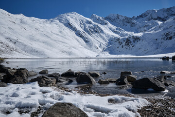 beautiful lake in the mountains