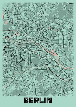 Berlin - Germany Peony City Map