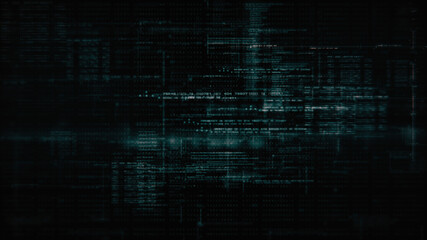 Futuristic simulation of 5G network concept, artificial intelligence quantum physic matrix particles deep learning performing analytic computational head up display