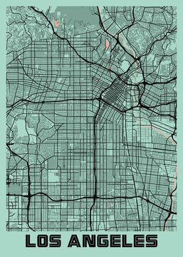 Los Angeles - United States Peony City Map