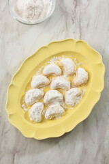 Vanillekipferl, Austrian Pastry Made for Christmas, with Vanilla Pods and Powdered Sugar