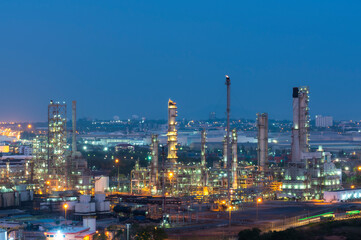 Fototapeta na wymiar Oil refinery plant from industry zone