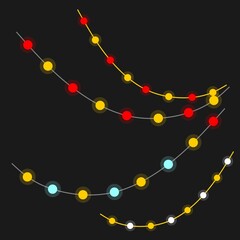 Happy Christmas. New Year. Christmas decorations. Family holiday. Winter holidays. Christmas tree decorations. Garlands. Lights on the Christmas tree. Gifts under the Christmas tree.
