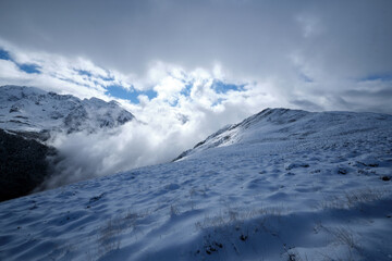 the storm is coming in the mountains