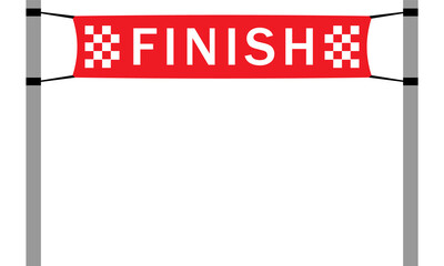 Red ribbon in finishing line