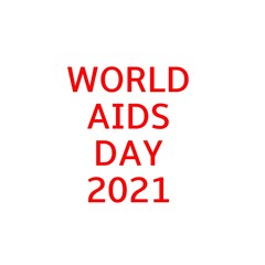 World Help Day. Red heart December 1st. AIDS awareness. HIV disease. Banner with the words Stop AIDS. The heart that dictates