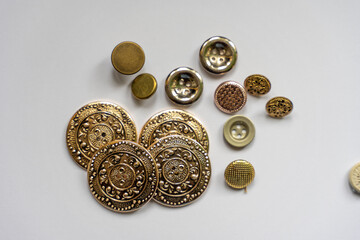 Vintage buttons, decorative dressmaking, clothing