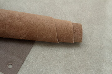 texture of high-quality leather suede