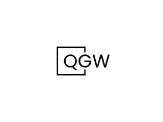 QGW letter initial logo design vector illustration