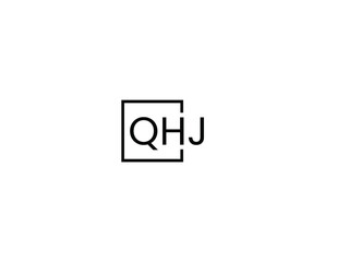 QHJ letter initial logo design vector illustration