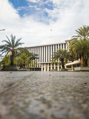 Central Jakarta, Indonesia-April 5th, 2021:Istiqlal Mosque is the largest mosque in Southeast Asia, This mosque is a symbol of the Indonesian people's gratitude for the independence that God has given