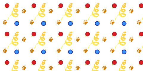 Pattern with tiger's paws