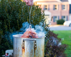 Boiling Deep Fried Turkey for Thanksgiving