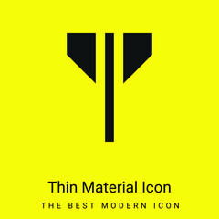Abstract minimal bright yellow material icon