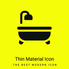 Bathtub minimal bright yellow material icon