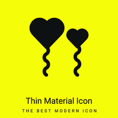 Balloons minimal bright yellow material icon