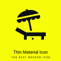 Beach minimal bright yellow material icon