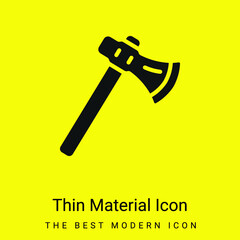 Axe minimal bright yellow material icon