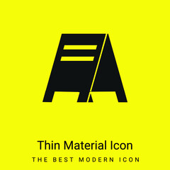 Bar Signal Blackboard For Daily Menu minimal bright yellow material icon