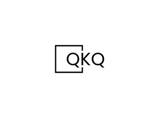 QKQ letter initial logo design vector illustration